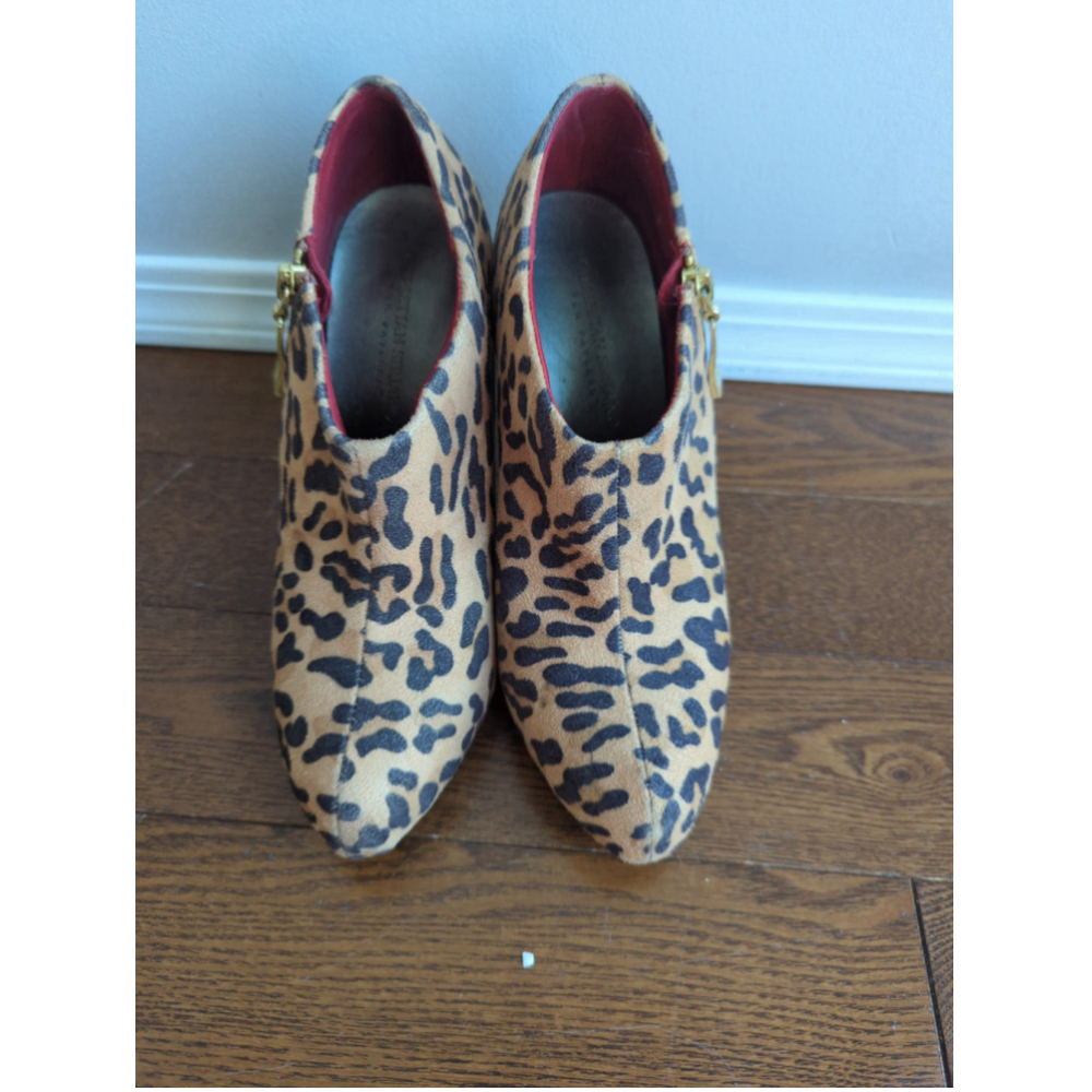 Christian Siriano for Payless Animal Print Hills Booties Sz 8 Chita Print Tan